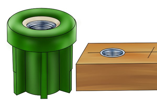threaded inserts in plastic and wood