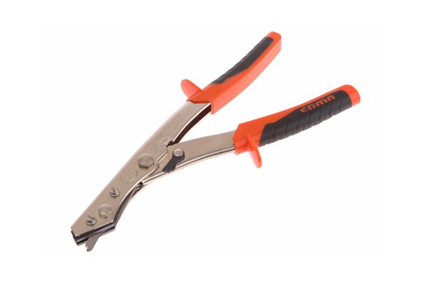 Nibbler shears, used to cut sheet metal 