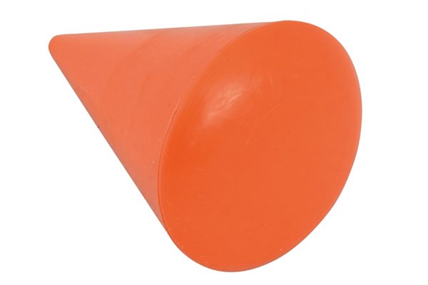 A turnpin is cone-shaped with a wide, curved base which narrows gradually to a point.