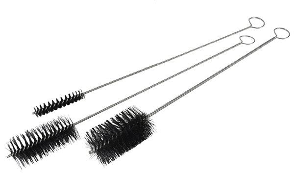 Valve pipe cleaning brushes of different sizes also known as twisted brush, spiral brush, tube brush, bottle brush