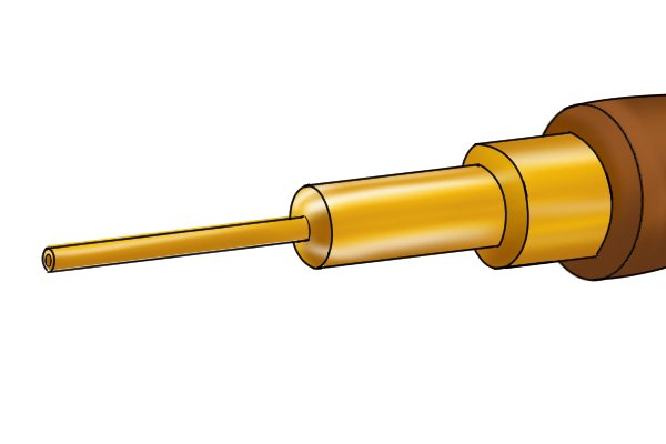 Brass barrel of a push pin