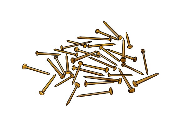 Brass ship modelling pins for use with p pin pusher