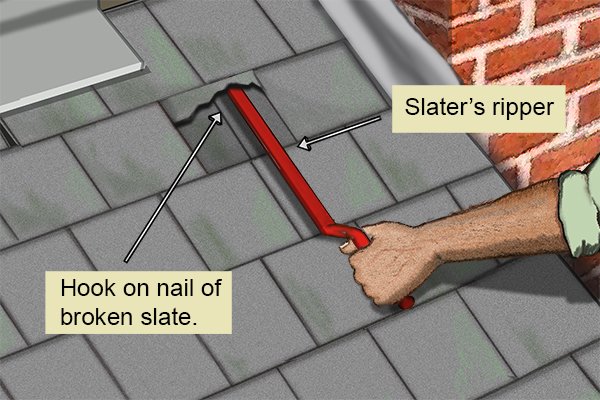 Using ripper to remove slate