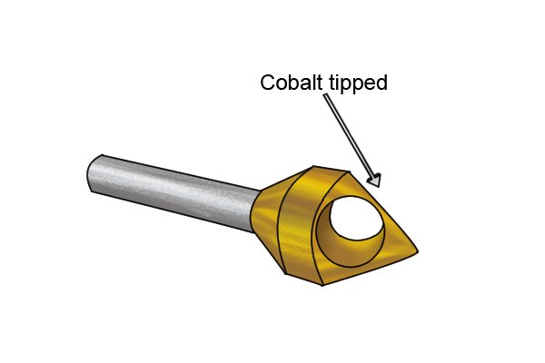 Cobalt tipped countersink