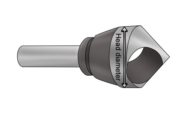 Deburring tool head diameter; deburring cutter head diameter