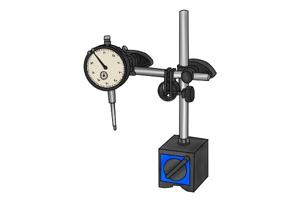 A magnetic base can be used on any surface which is magnetic