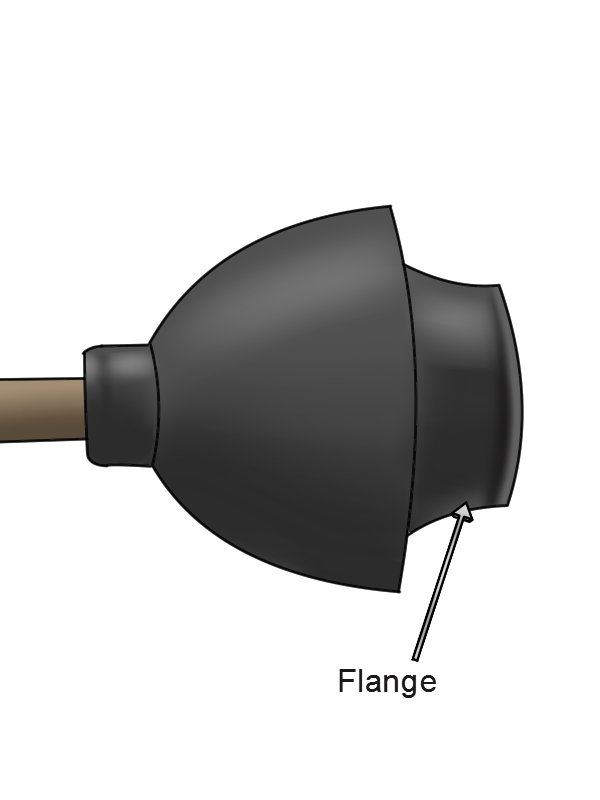 Flange on a flange plunger
