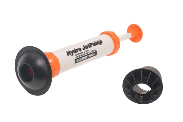 Hydrojet plunger uses water pressure to unblock drains 