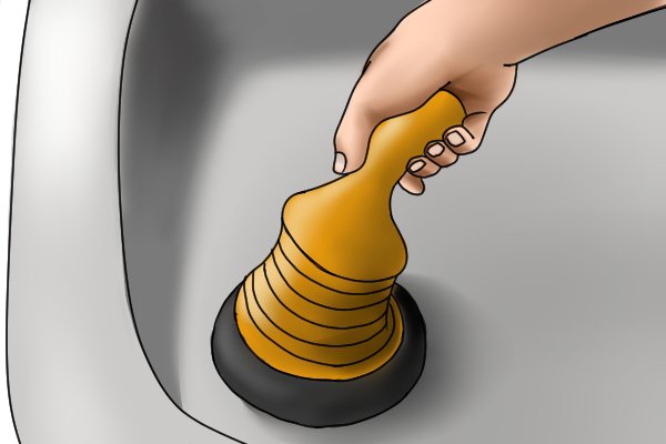 How to use a concertina plunger in a sink