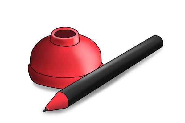 Cup plunger pen 