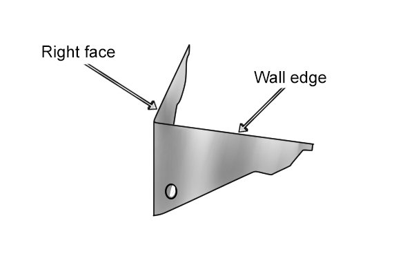 Right face of a coving mitre