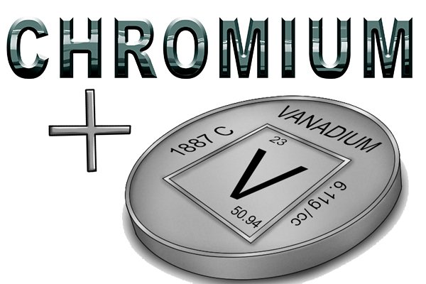 Chrome vanadium steel contains chromium and vanadium as alloying elements.