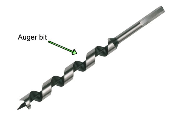 Auger bits can be used with a brace to drill large diameter holes.