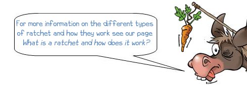 Wonkee Donkee says: "For more information on the different types of ratchet and how they work see our page What is a ratchet and how does it work?"