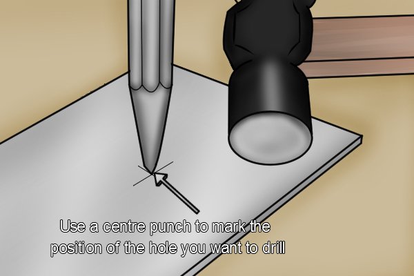 A centre punch is used to place a mark on metal where you need to place a hole when drilling.