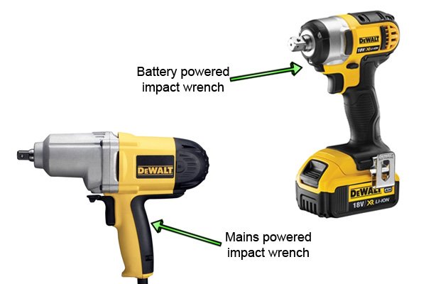 Electric impact wrenches can be either mains or battery powered