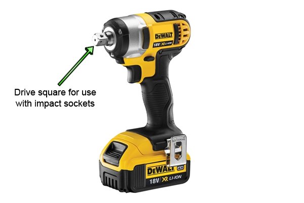 Impact wrenches have a square drive for attaching them to impact sockets