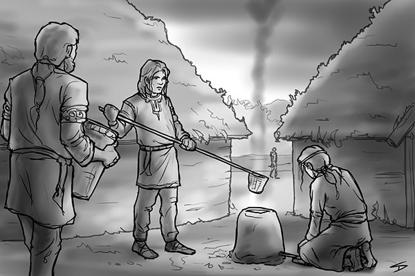 Bronze age smelting of metals