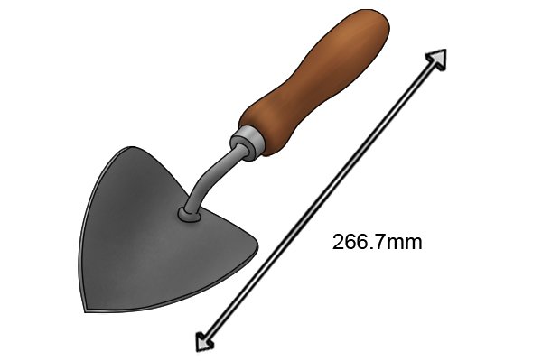 Length of a potting garden trowel 226.7mm