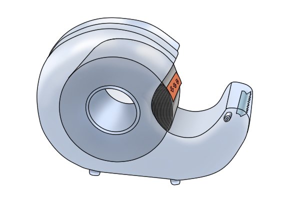 Flexible magnetic tape dispenser