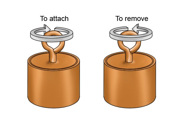 Attaching and removing internal threaded pot magnet