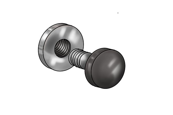 Ball knob internal threaded pot magnet