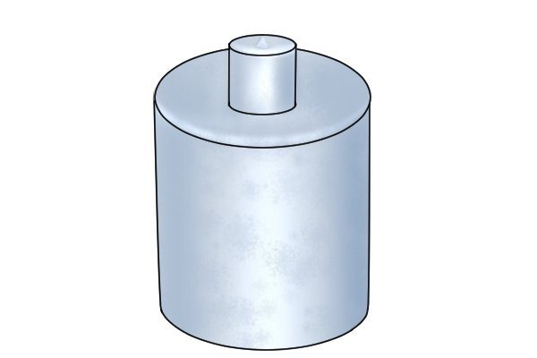 Plain stud pot magnet
