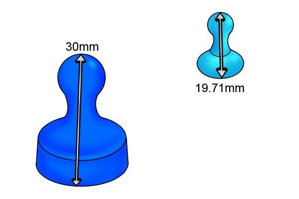 skittle planning magnetic disc height 19.71mm and 30mm