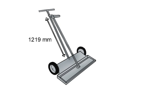 Heavy duty push magnetic sweeper handle length 1219mm 