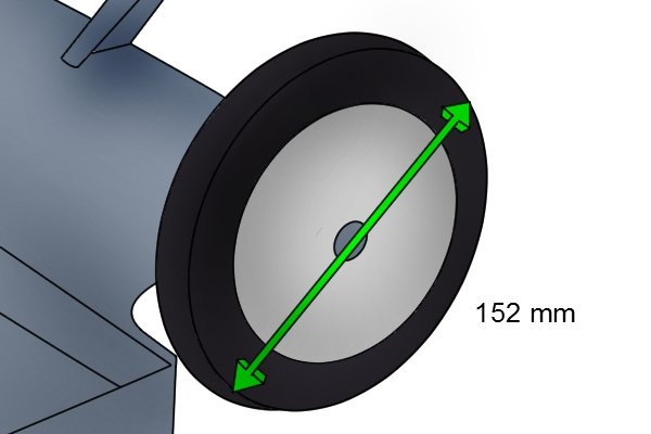 Heavy duty push magnetic sweeper wheel diameter 152mm