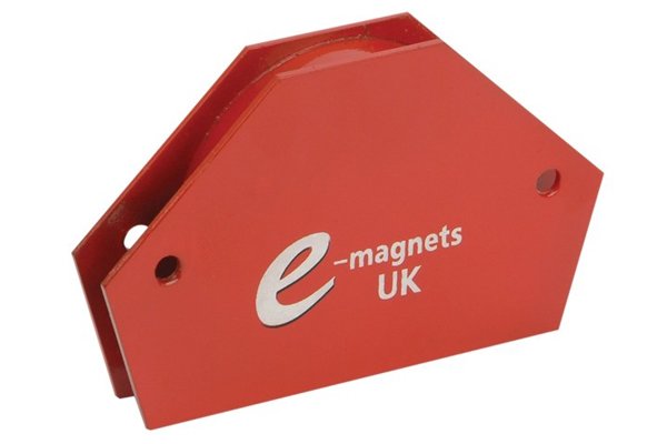Large red six sided fixed multi angle weld clamp magnet