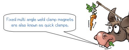 Wonkee Donkee says "Fixed multi angle weld clamp magnets are also known as quick clamps"
