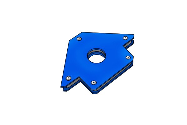 Blue arrow fixed multi angle weld clamp magnet