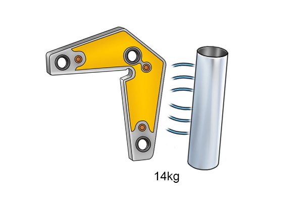Yellow corner fixed multi andle weld clamp magnet 14kg magnetic pull