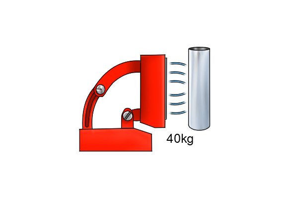 red Heavy duty variable angle weld clamp magnet 40kg magnetic pull