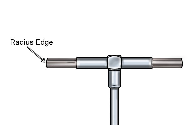 Radius edge on a telescopic rod