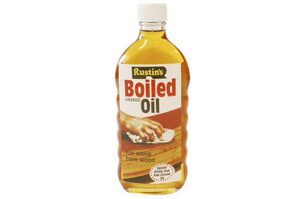 Linseed oil, used to protect the wood of a web stretcher