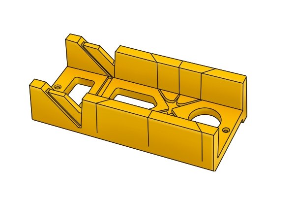 Wonkee Donkee ABS Plastic used in the manufacture of mitre boxes for cutting 22.5°, 45° and 90° mitre cuts