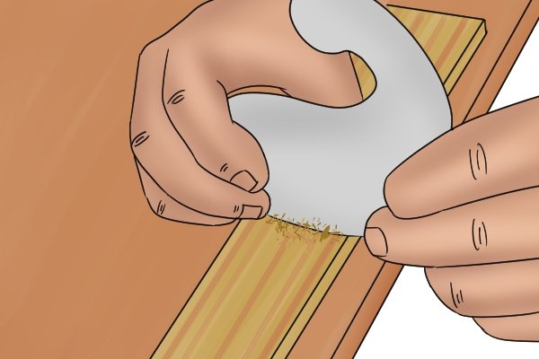 How To Use A Gooseneck Cabinet Scraper Wonkee Donkee Tools