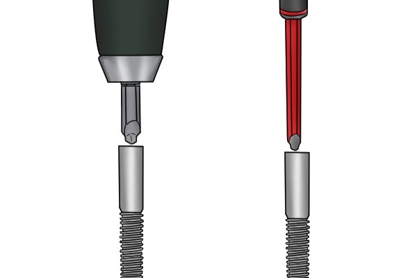 Place the tip of the extractor in the centre of the screw. The straight fluted screw extractor has a self-centering tip so no need to punch, or make a pilot hole. 