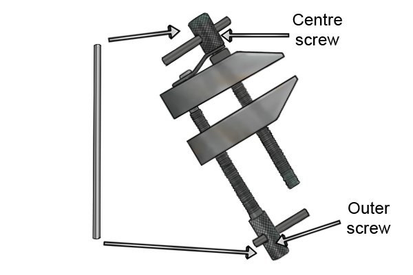 You can then tighten the outer screw with a tommy bar. If it does move side to side after, you can tighten the centre screw tightly with the tommy bar.
