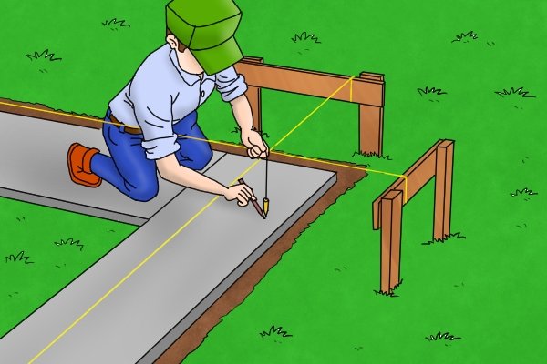 Brick line, mason's line, brick twine, bricklayer's tools, marking out tools, string line, fluorescent, level, plumb, wall, bricklaying, wonkee donkee tools DIY guide, how to use a brick line