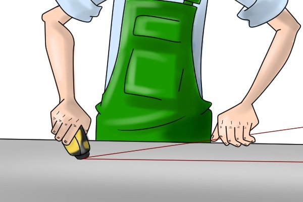 step 6 snapping the line wonkee donkee tools DIY guide how to use a chalk string line