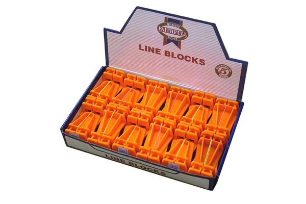 Line pin, brick line, line blocks, bricklaying, stone wall, masonry, wonkee donkee tools DIY guide, how to use line pins
