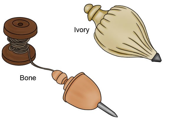 Ivory bone plumb-bobs, marking tool, plumb bob, wonkee donkee tools DIY guide how to use a plumb bob