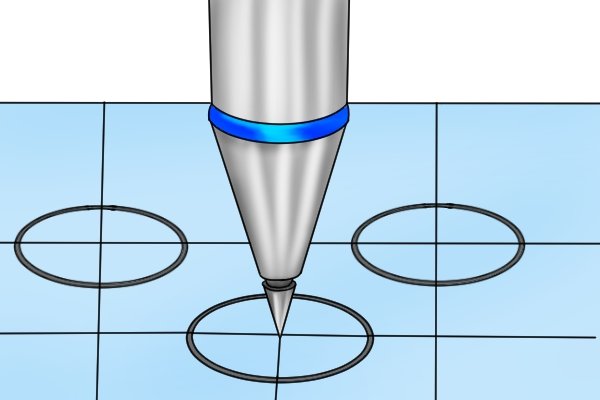 Fine point plumb-bob, Stone plumb bob marking out tool plummet weight string wonkee donkee tools DIY guide how to use a plumb bob