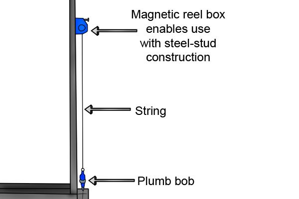 Plumb bob, plummet, plumb line, weight, lead, marking out tool, wonkee donkee tools, DIY guide how to use a plumb bob