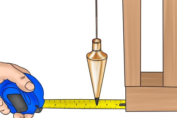 Plumb bobs, marking out tools, plummet weight, bob, plumb, checking for plumb, vertical, line, string, wonkee donkee tools, DIY guide, how to use a plumb bob