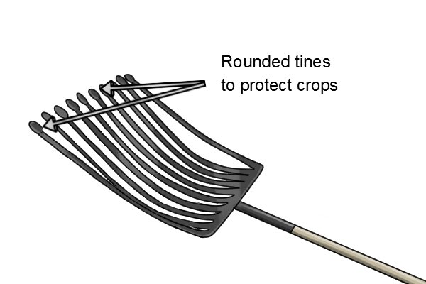 A traditional potato fork with blunted ends to avoid stabbing your potatoes as you lift them