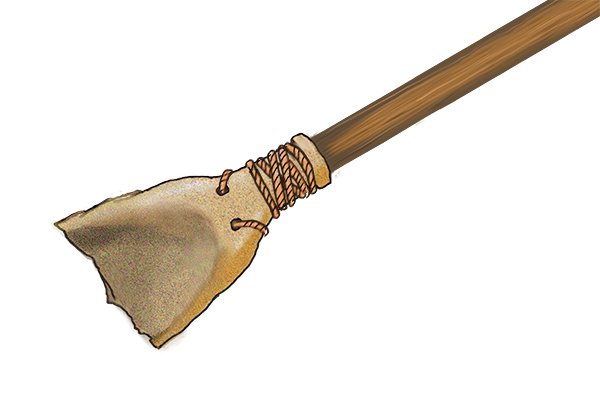 The pelvic bone of a large animal was adapted to make a shovel